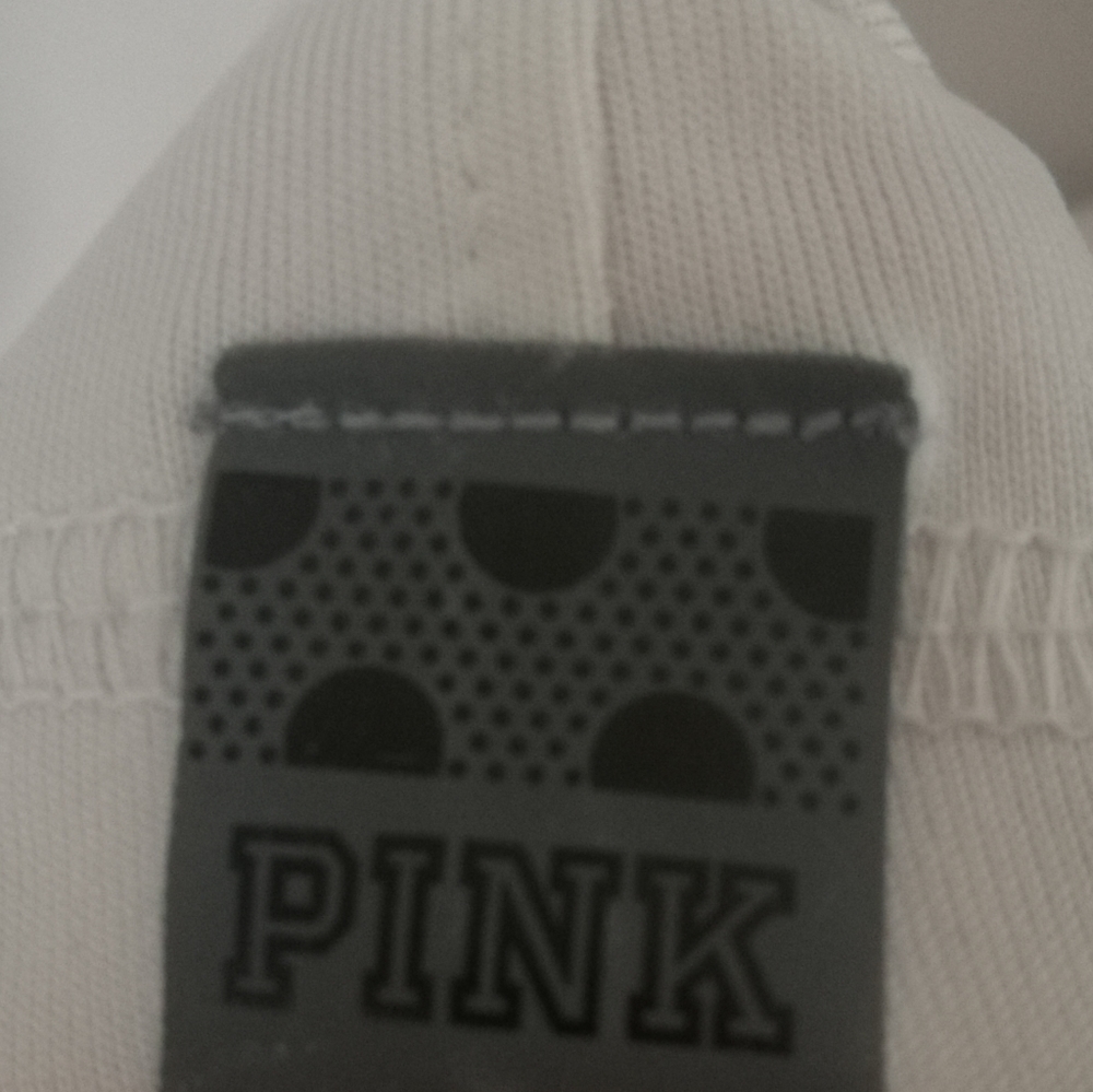 PINK Victoria's Secret white zip sweatshirt small - Picture 4 of 8